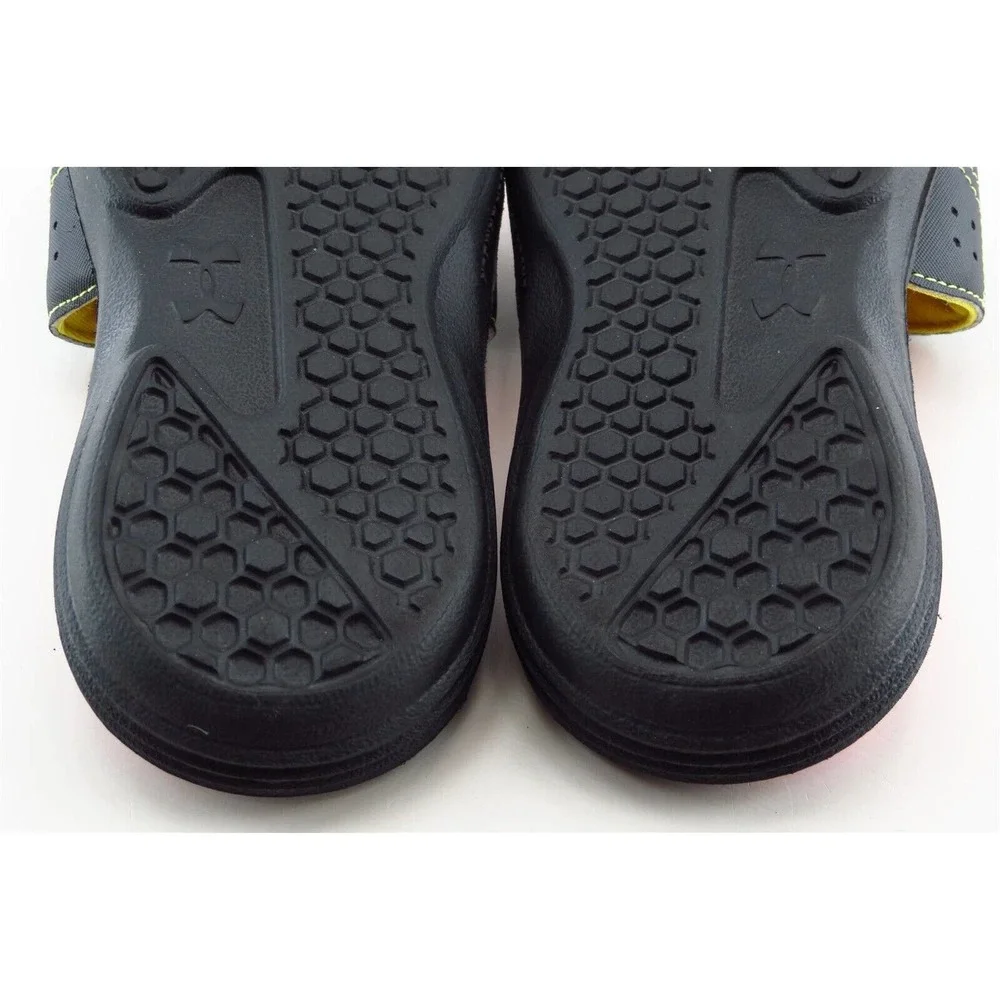 Under Armour Girls' Slides Size 2 Black Synthetic Adjustable‎ Comfort Sandals